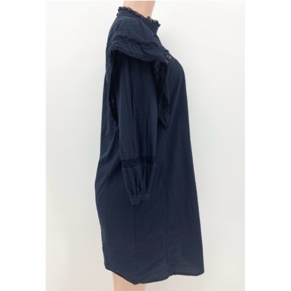 Anthropologie Maeve Navy Fleetwood Cotton Shift Dress - Picture 5 of 12